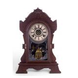 Antique Gilbert Calla Gingerbread Mantle Clock