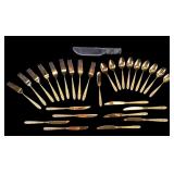 Gold Tone Flatware Grouping