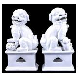 Pair of Porcelain Foo Dogs