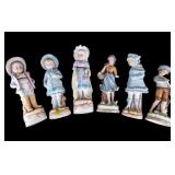 Decorative Bisque Figurines (6)