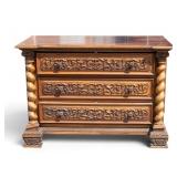 Italian Carved Walnut Chest of Drawers
