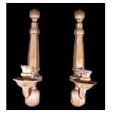 Pair of Cast Brass Wall Sconces
