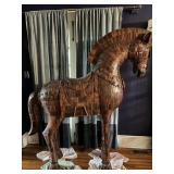 Late 19th C Life Sized Horse Statue, SE Asian