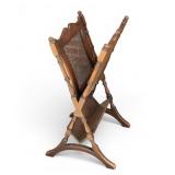Antique Wood Magazine Rack
