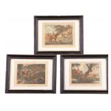 19th C F. J. Mason Colored Etchings