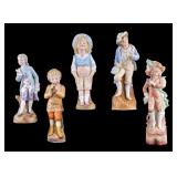 Decorative Bisque Figurines (5)