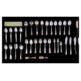 Assorted Flatware with 2 Victorian Sterling Spoons