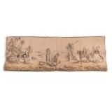 French Woven Tapestry with Pastoral Scene