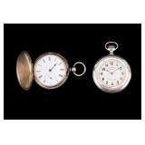 Elgin and Another Pocket Watch, Sterling Cases