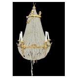 Early Bronze and Crystal Chandelier