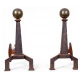 Antique Arts and Crafts Andirons