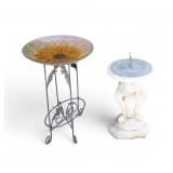 Sun Dial on Carved Stand / Concrete Base