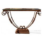 Wrought Iron Garden Console Table