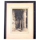 Chartes Cathedral Interior Etching