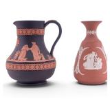 Early Wedgwood Jasperware Creamer & Vase
