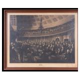 Early U.S. Senate Proof Engraving, Framed