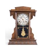 Antique Ingraham Oak 8-Day Parlor Clock