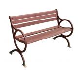 Unusual Cast Iron Wood Slat Garden Bench
