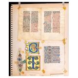 Illuminated Manuscript Fragments c. 15th C