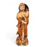 Earthenware Figural Garden Statue ~3' H