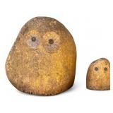 Stone Age Boulder Owl Garden Statues