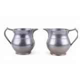 Vintage Wilton PA Pewter Pitchers (Pair)