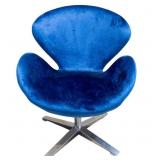 Blue Swan Lounge Chair Attributed to Fritz Hansen