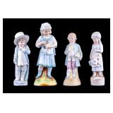 Decorative Bisque Figurines (4)