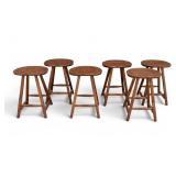 Hunt Furniture Wooden Stools (6)