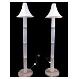 Modern Frosted Lucite Floor Lamps