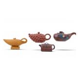 Chinese Yixing Figural Teapots (4)