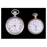 Elgin Pocket Watches in Sterling Silver Cases