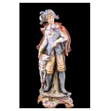 German Bisque Statuette of Man and Dog
