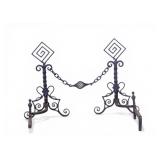 Arts and Crafts Fireplace Andirons