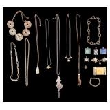 Gold Tone Costume Jewelry, Sorority Vanity Mirror
