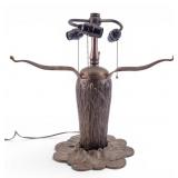 Art Nouveau Style Bronze Lily Pad Table Lamp