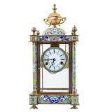 Chinese Cloisonne French School Mantle Clock