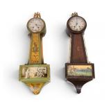 Pair of Gilbert USA 8-Day Banjo Clocks