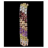 Gemstone and Sterling Silver Bracelet