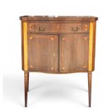Serpentine Inlaid Cabinet / Sideboard