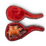 Antique Meerschaum Pipe Head and Case