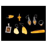 Amber and Sterling Jewelry
