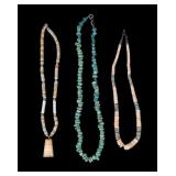 Turquoise Agate Shell Necklaces, 925 Clasps