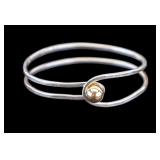 Sterling & 14K Cape Cod Style Bracelet