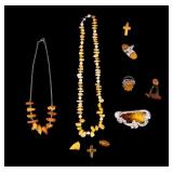 Vintage Amber Jewelry Group