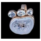 Geode and Silver Ring