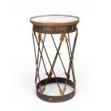 Italian Marble Top Table with Metal Base