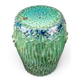 Chinese Majolica Drip Glaze Garden Stool