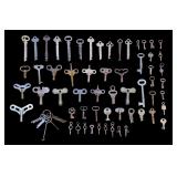 Skeleton, Clock, & Pocket Watch Keys - Iron, Brass