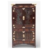 Antique Korean Clothing Chest w/ Carved Poem